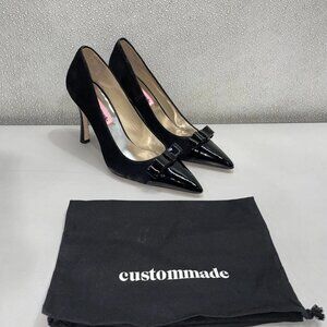 Custommade Women’s Awa Classic Suede Pumps – Black – Size 9.5 – New Without Box